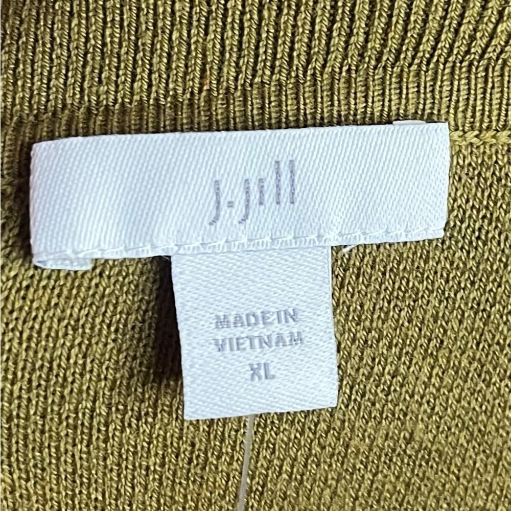 J. Jill Olive Green Open Front Knit Cardigan - XL - Picture 4 of 6